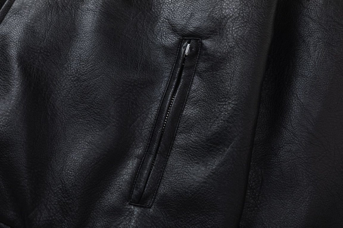 AMIRI MA Hollywood Bomber Jacket – Black Leather