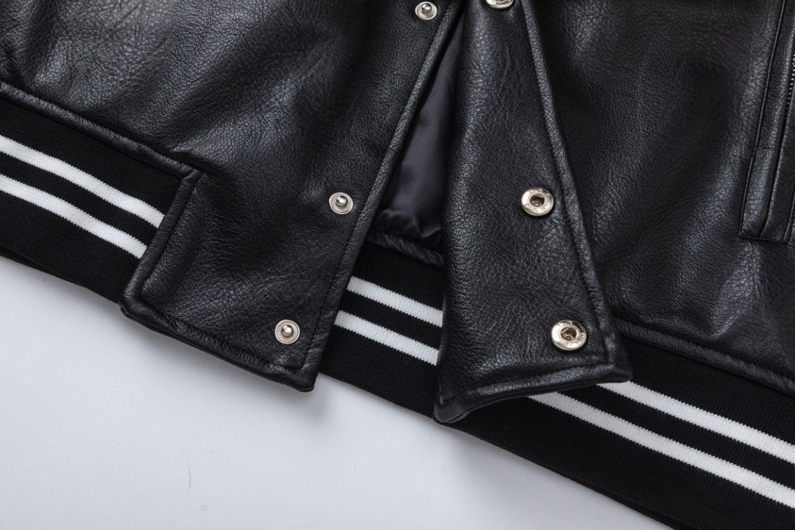AMIRI MA Hollywood Bomber Jacket – Black Leather