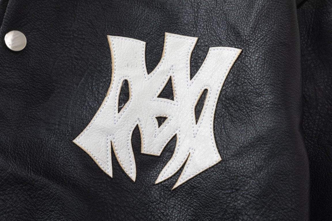 AMIRI MA Hollywood Bomber Jacket – Black Leather