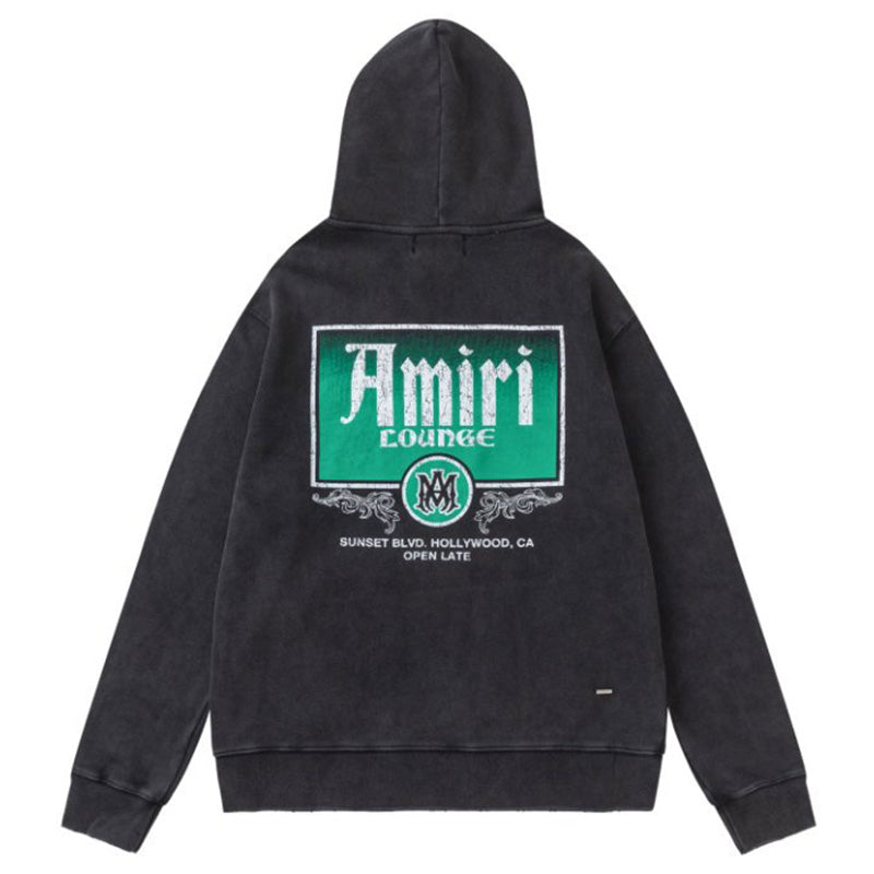 AMIRI Lounge Crystal-Embellished Cotton Graphic Hoodie