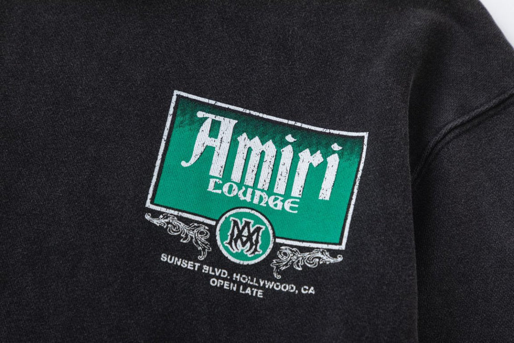 AMIRI Lounge Crystal-Embellished Cotton Graphic Hoodie