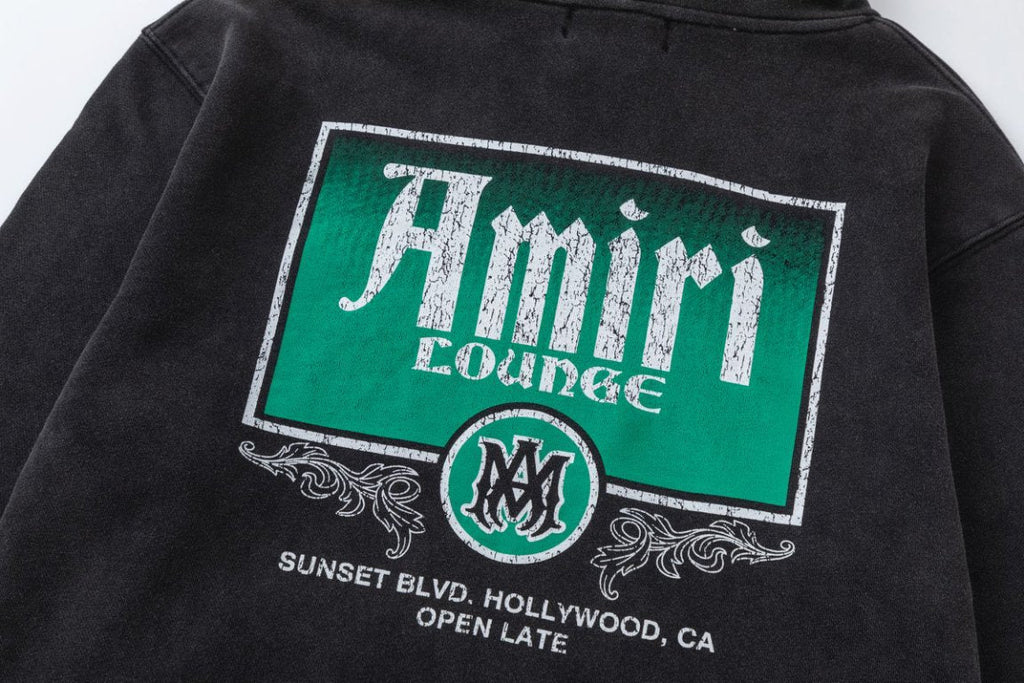 AMIRI Lounge Crystal-Embellished Cotton Graphic Hoodie