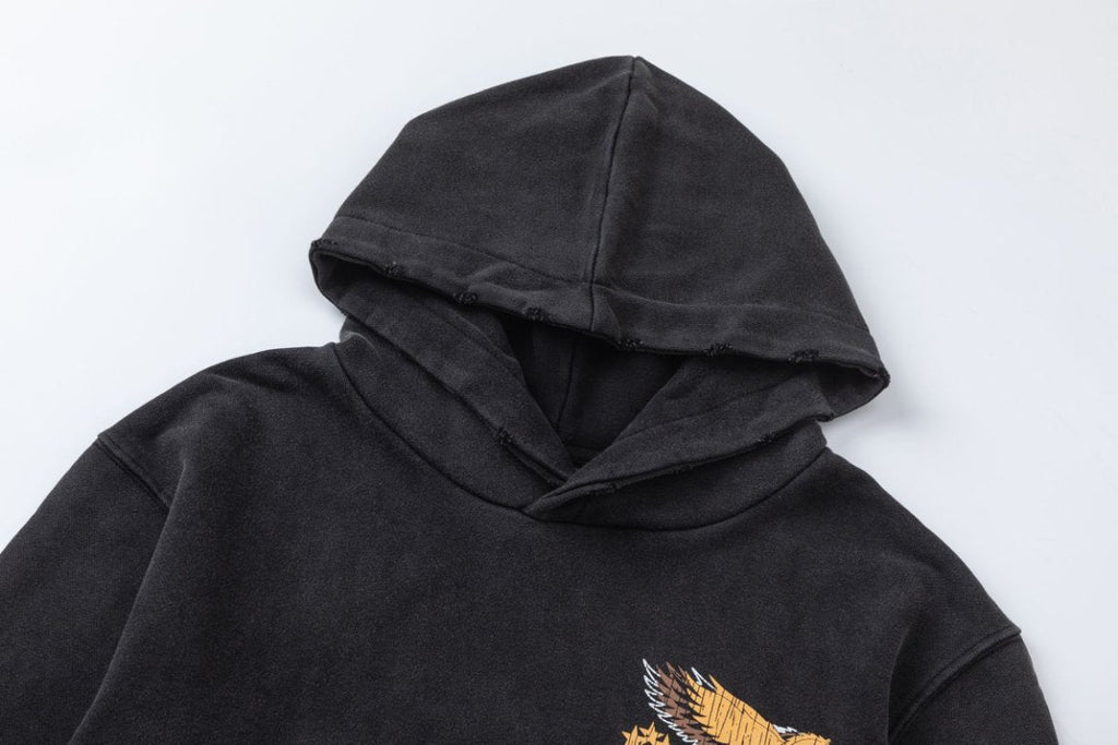 AMIRI Vintage Pegasus Cotton Hoodie – Black