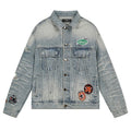 AMIRI Vintage Pegasus Jacket – 100% Cotton Indigo Blue