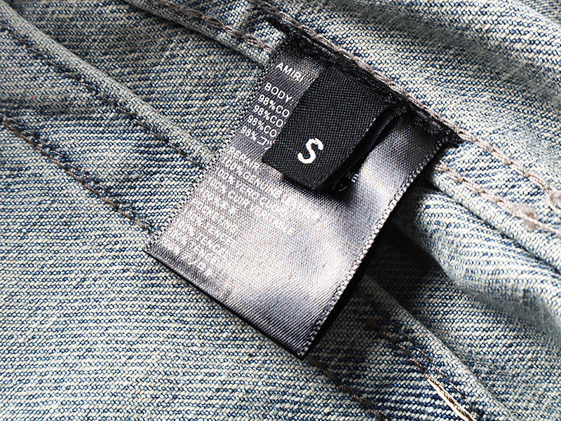 AMIRI Vintage Pegasus Jacket – 100% Cotton Indigo Blue