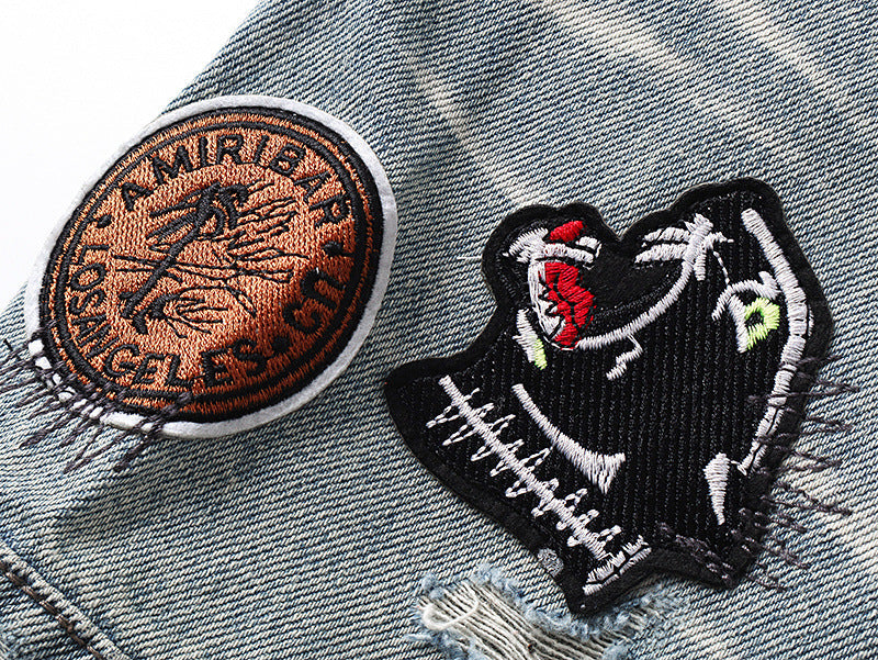 AMIRI Vintage Pegasus Jacket – 100% Cotton Indigo Blue
