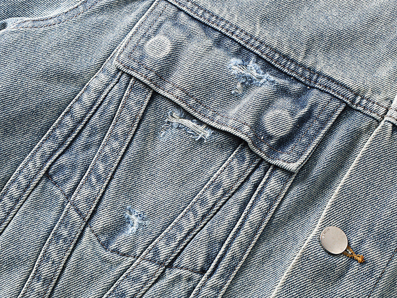 AMIRI Vintage Pegasus Jacket – 100% Cotton Indigo Blue