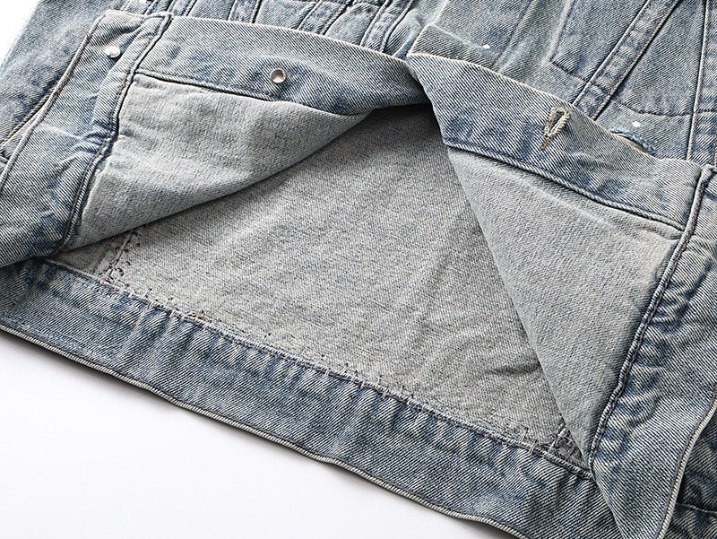 AMIRI Vintage Pegasus Jacket – 100% Cotton Indigo Blue