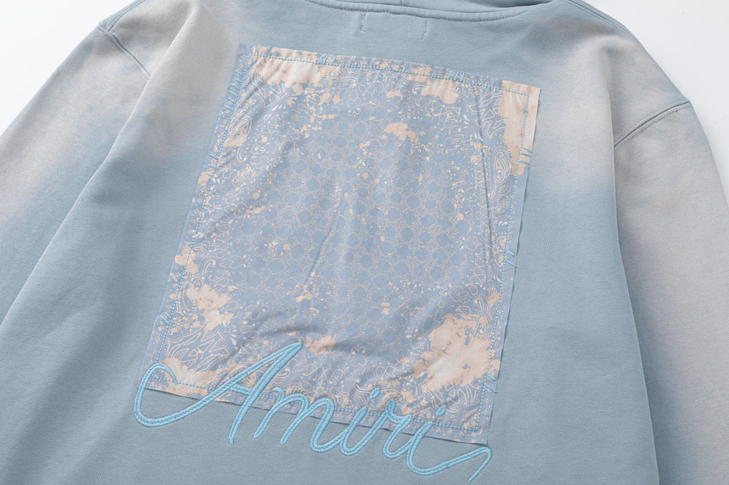 AMIRI Bandana-Embellished Cotton Hoodie
