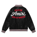 AMIRI Club Leather Varsity Jacket – Black