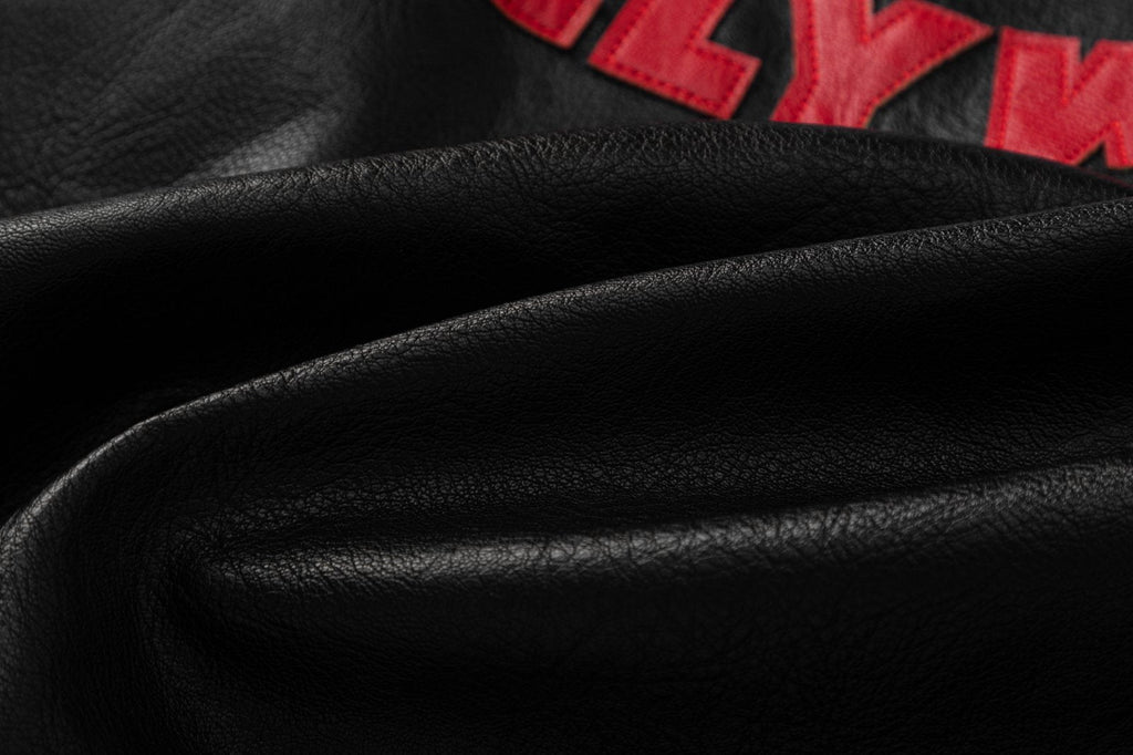 AMIRI Club Leather Varsity Jacket – Black