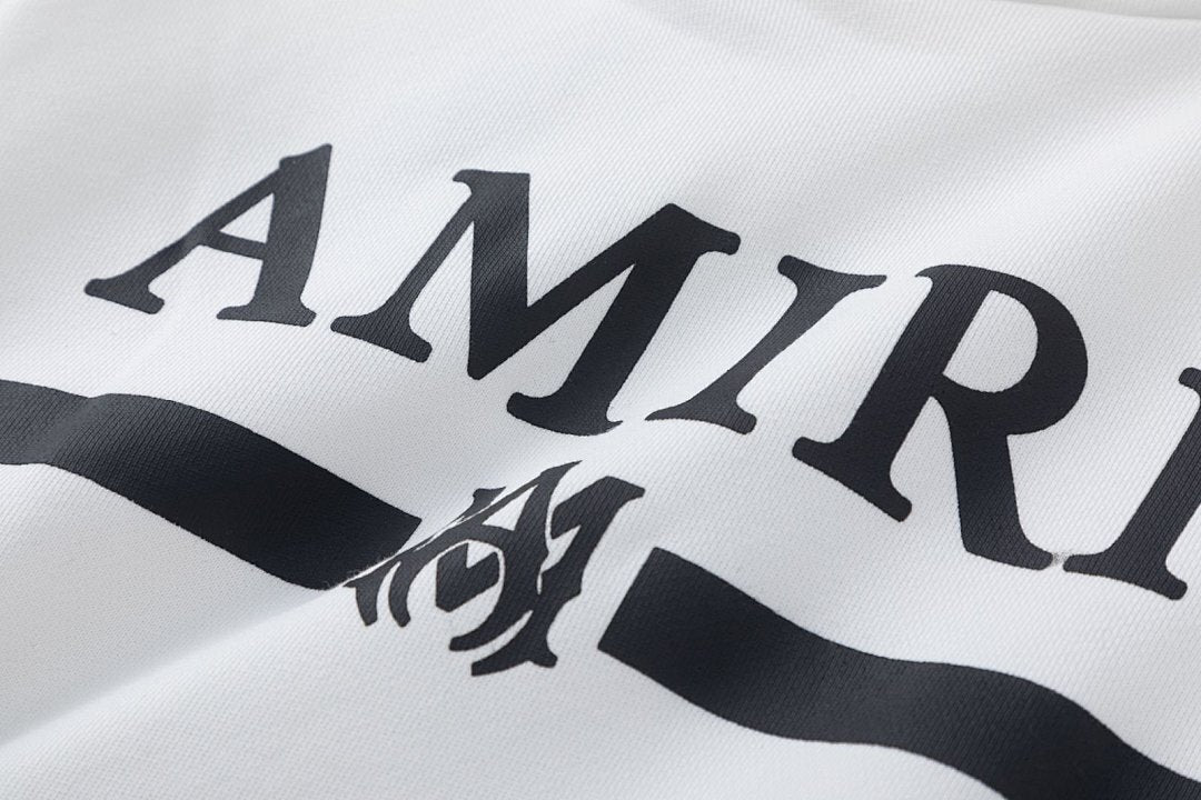 AMIRI Logo Appliqué Distressed Cotton Hoodie