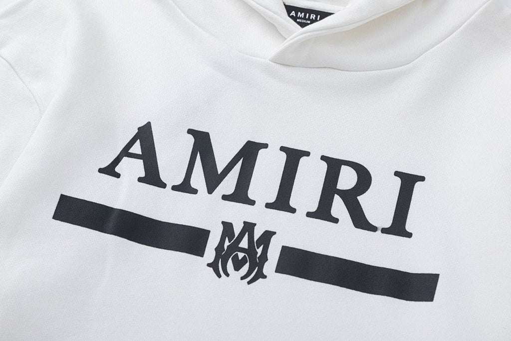 AMIRI Logo Appliqué Distressed Cotton Hoodie