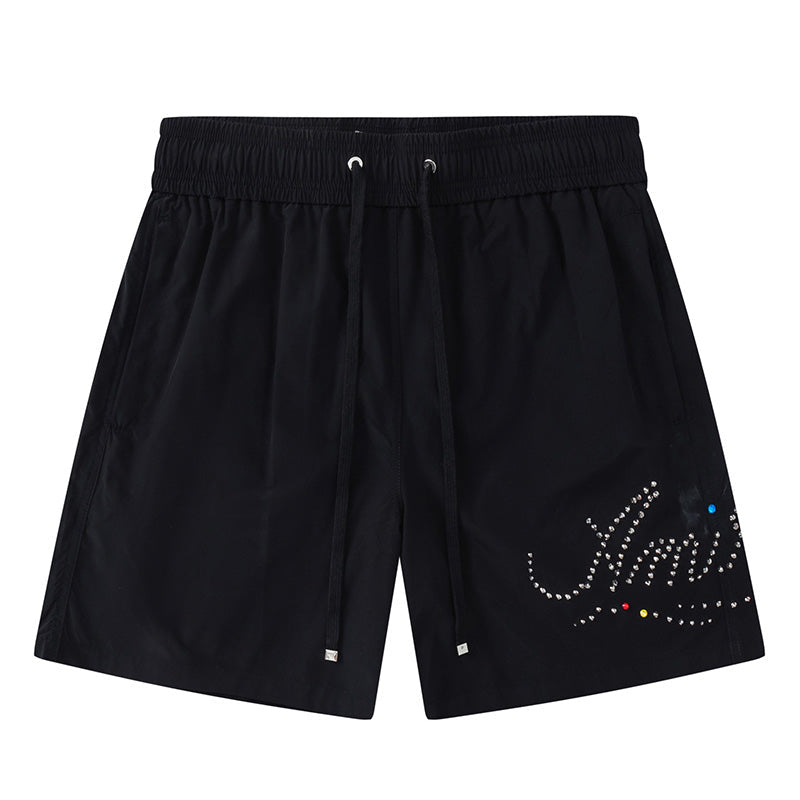 AMIRI Logo Studded Drawstring Shorts