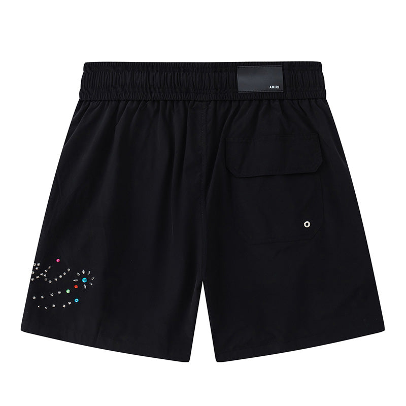 AMIRI Logo Studded Drawstring Shorts