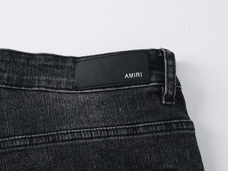 AMIRI Denim Shorts MR-AM605 | Slim Fit Destroyed Denim