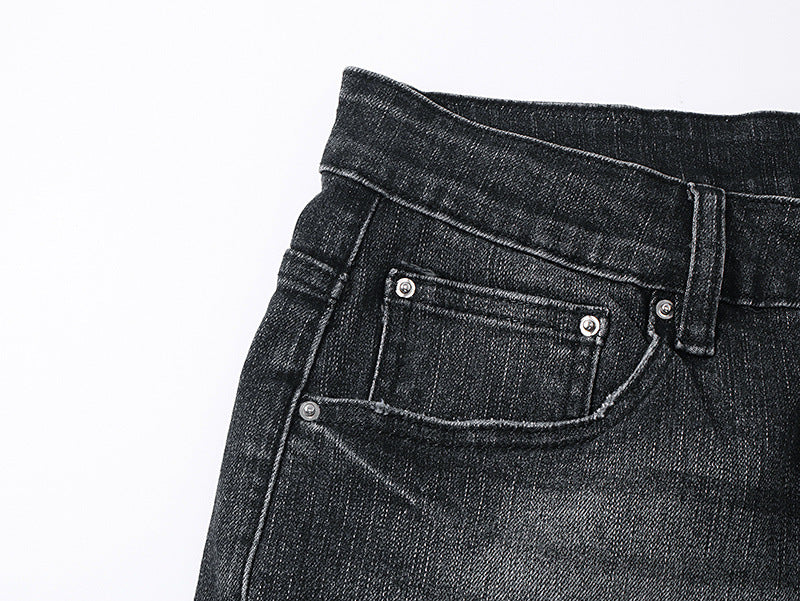 AMIRI Denim Shorts MR-AM605 | Slim Fit Destroyed Denim