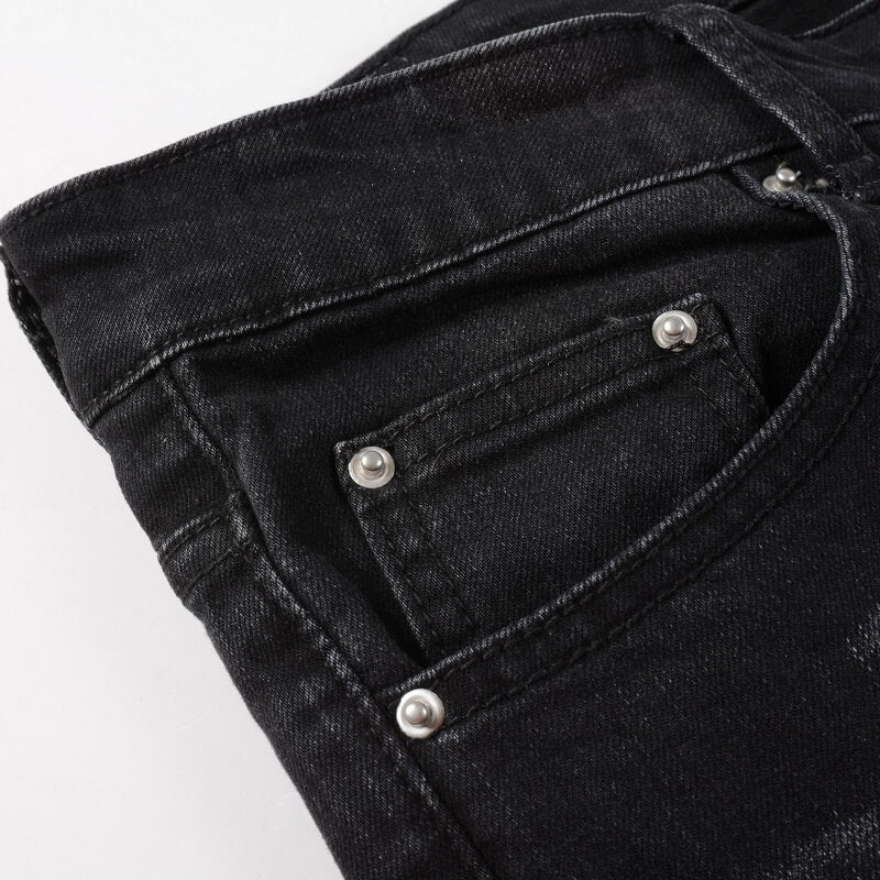 AMIRI Jeans #872 – Slim Fit Distressed Denim