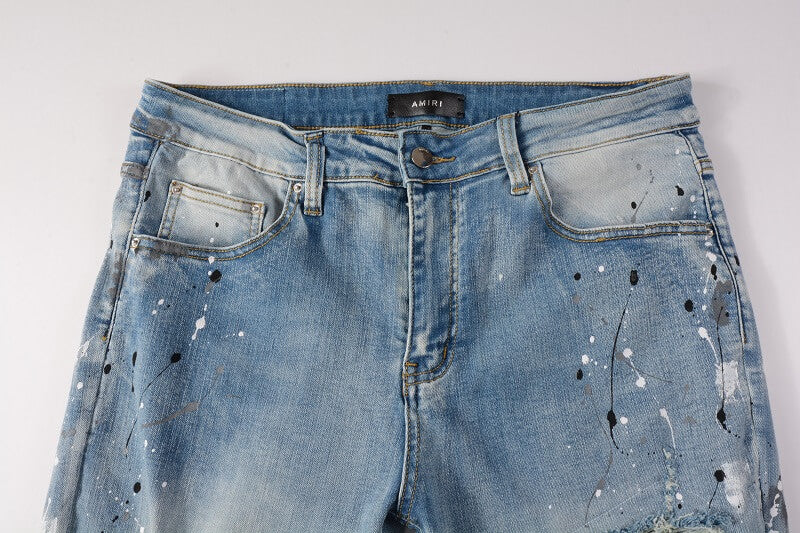 AMIRI Jeans #820 – Slim Fit Distressed Denim