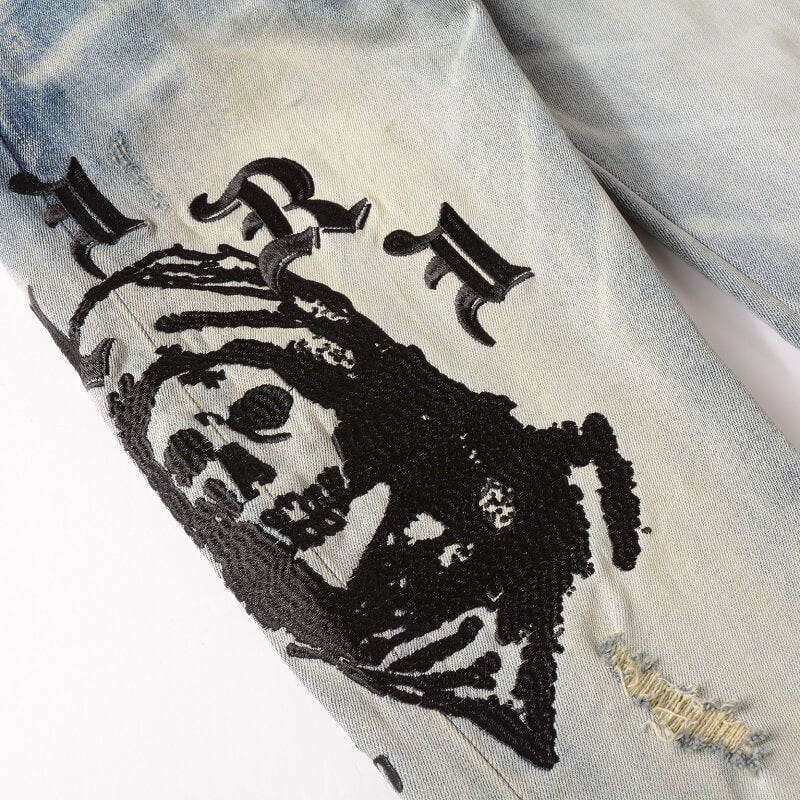 AMIRI Jeans #882 – Slim Fit Distressed Denim