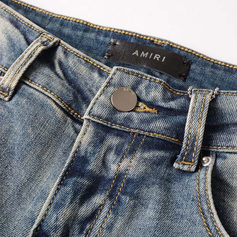 AMIRI Jeans #882 – Slim Fit Distressed Denim