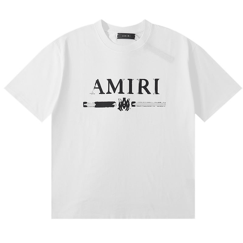 AMIRI Logo Appliqué Distressed Cotton Jersey T-Shirt