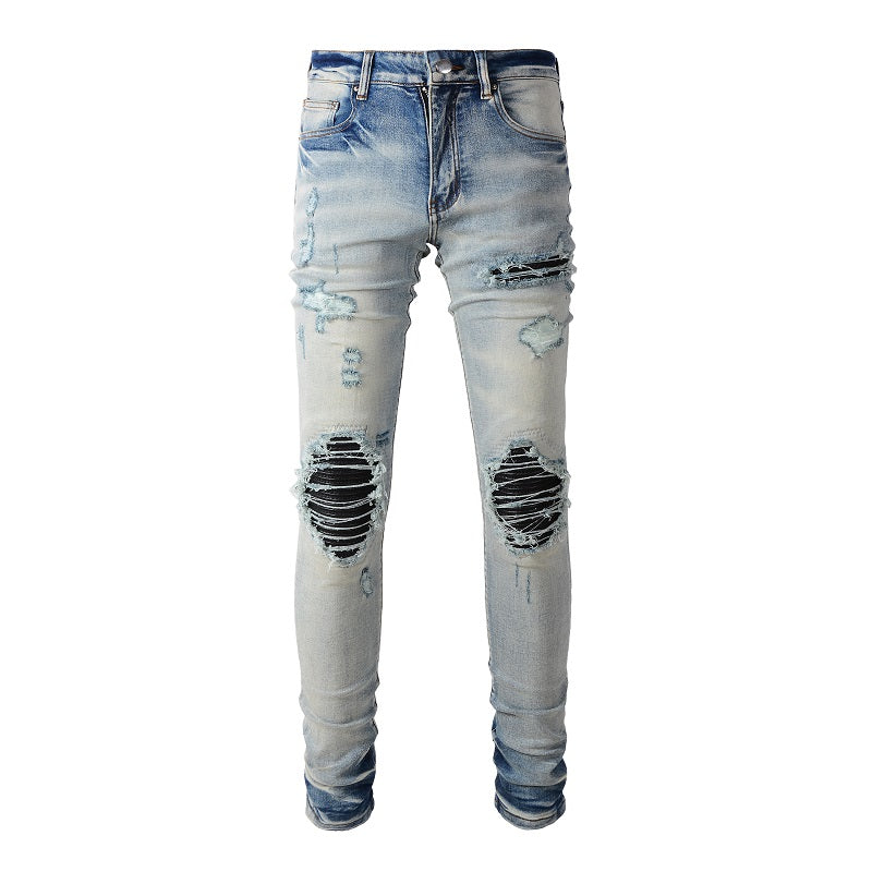 AMIRI Jeans #6848 – Slim Fit Distressed Denim