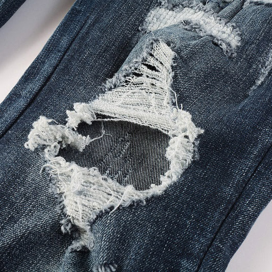 AMIRI Slim Fit Patchwork Distressed Jeans #1324