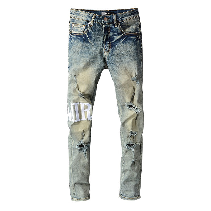 AMIRI Slim Fit Distressed Jeans #684