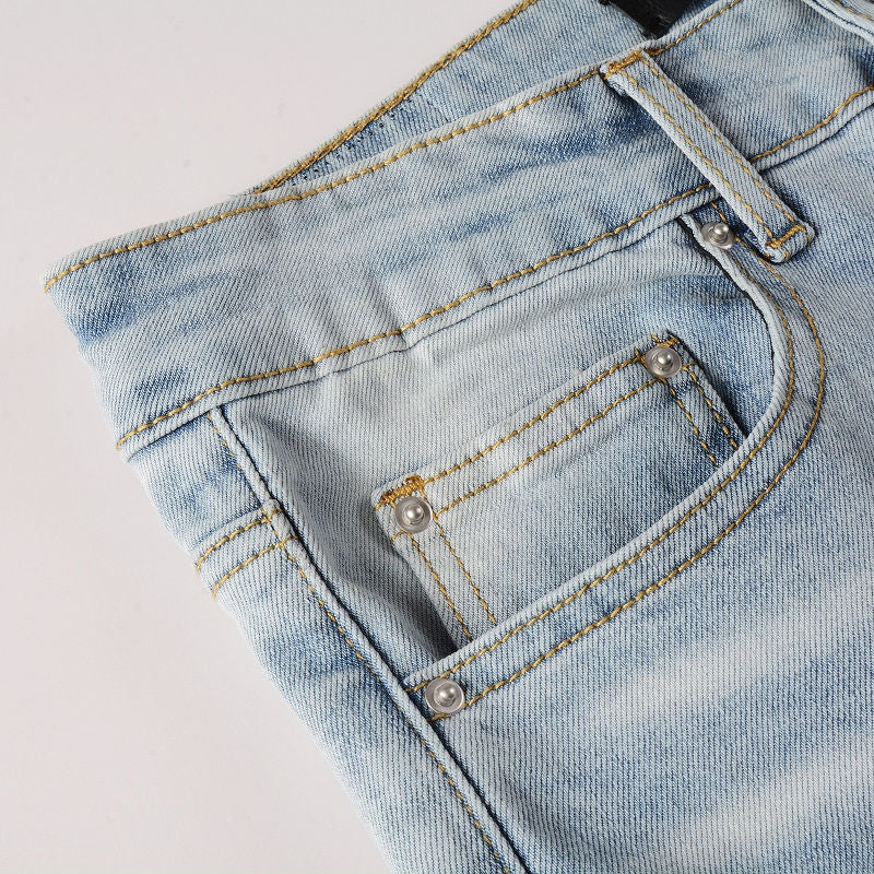 AMIRI Jeans #1307 – Slim Fit Distressed Denim