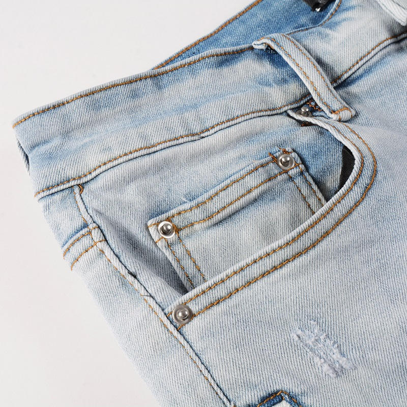AMIRI Jeans #6630 – Slim Fit Distressed Denim