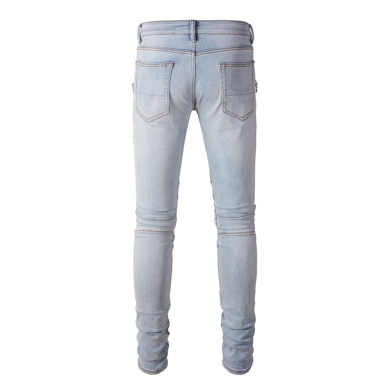 AMIRI Jeans #6630 – Slim Fit Distressed Denim