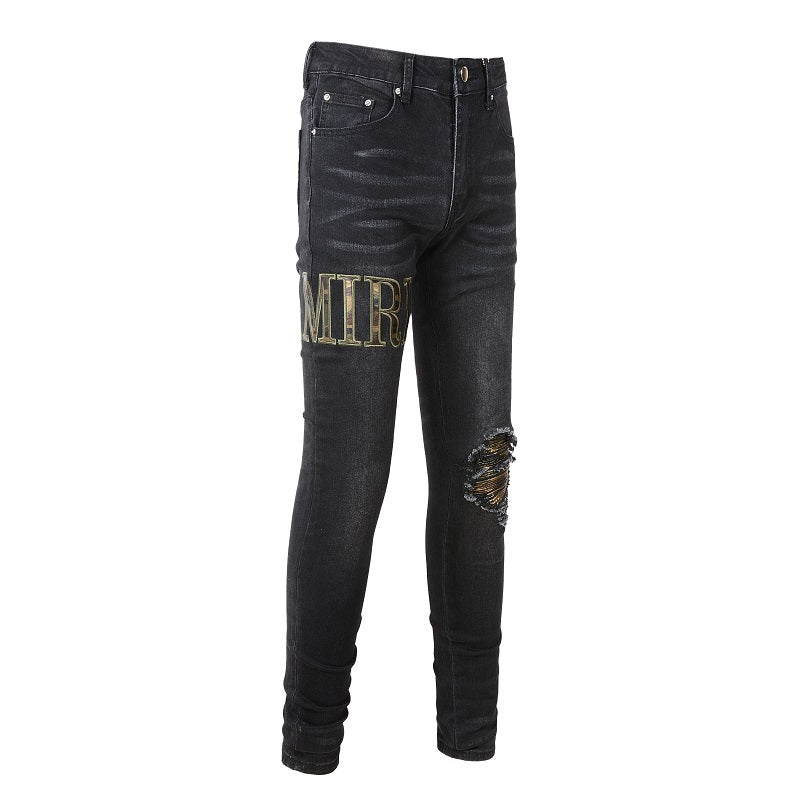 AMIRI Jeans #872 – Slim Fit Distressed Denim