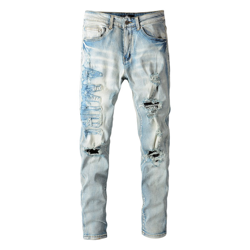 AMIRI Jeans #697 – Slim Fit Distressed Denim