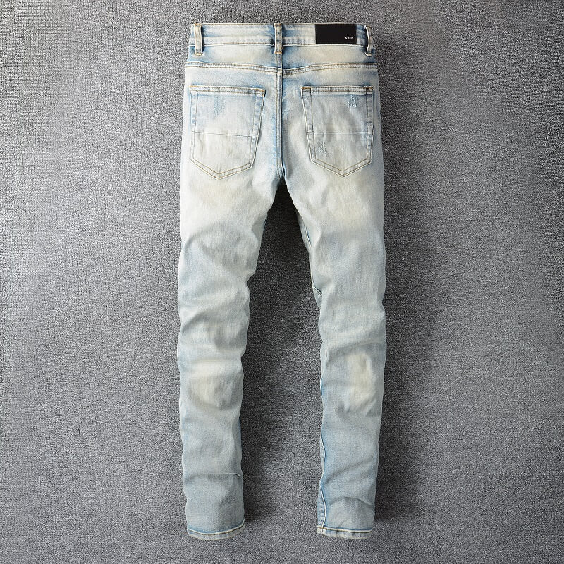 AMIRI Jeans #697 – Slim Fit Distressed Denim