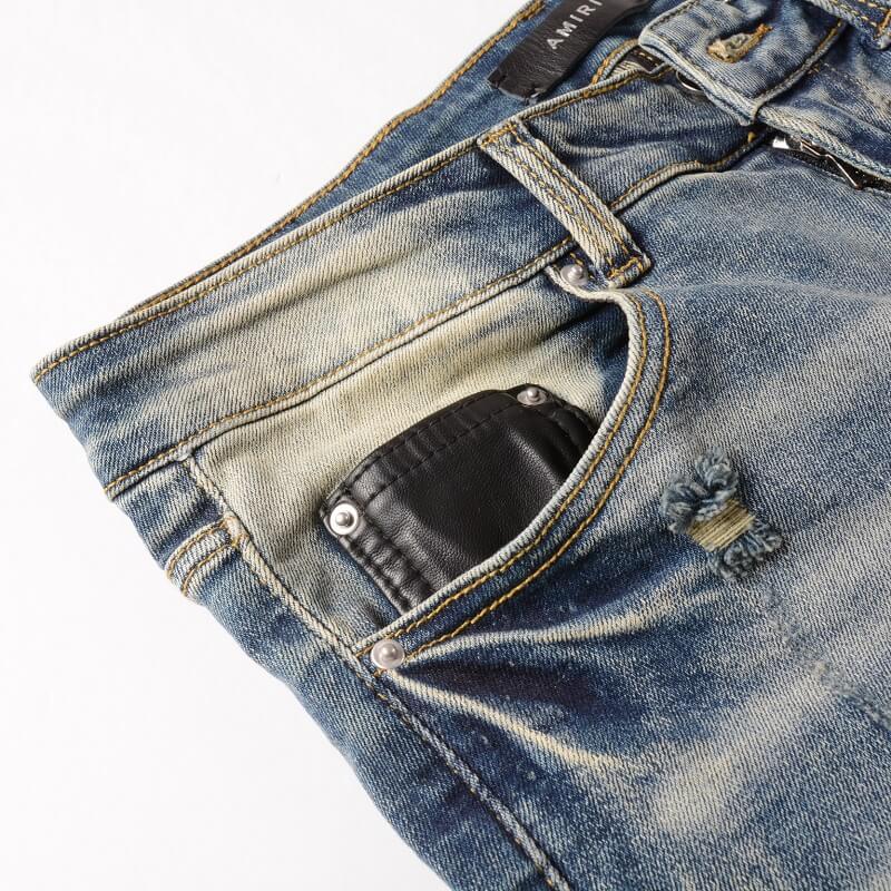 AMIRI Jeans #882 – Slim Fit Distressed Denim
