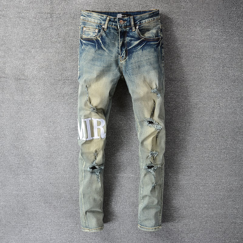 AMIRI Slim Fit Distressed Jeans #684