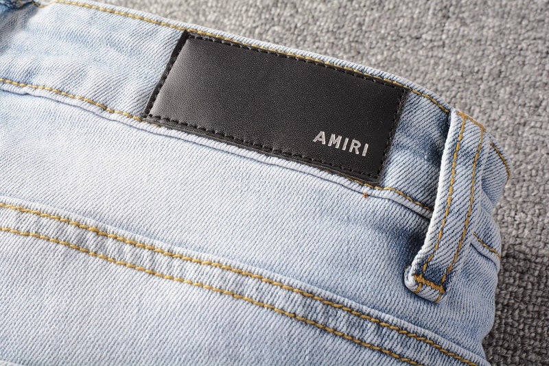 AMIRI Jeans #699 – Slim Fit Distressed Denim