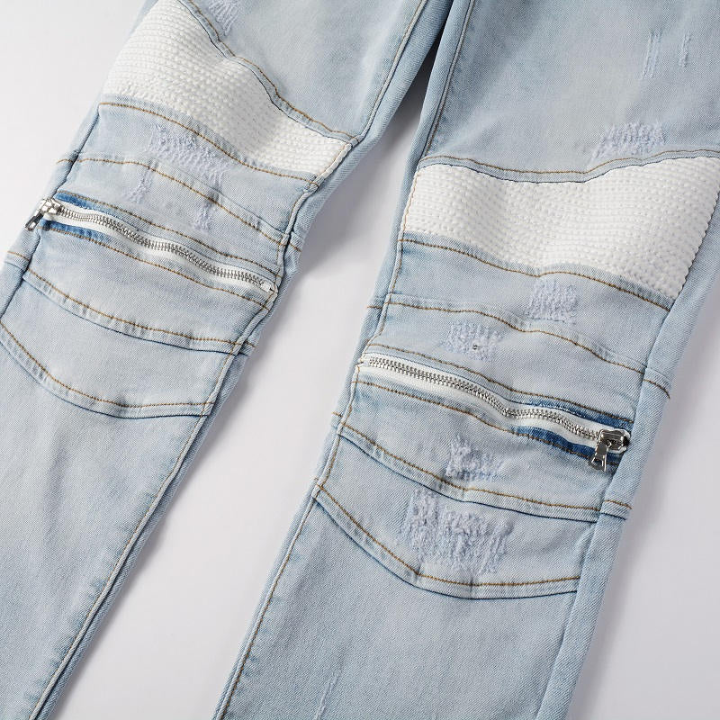 AMIRI Jeans #6630 – Slim Fit Distressed Denim