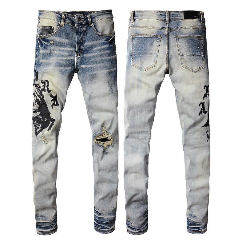 AMIRI Jeans #882 – Slim Fit Distressed Denim