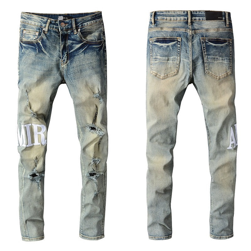 AMIRI Slim Fit Distressed Jeans #684
