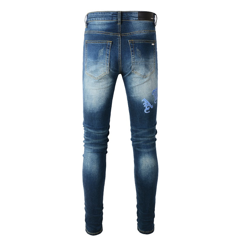 AMIRI Jeans #838 – Slim Fit Distressed Denim