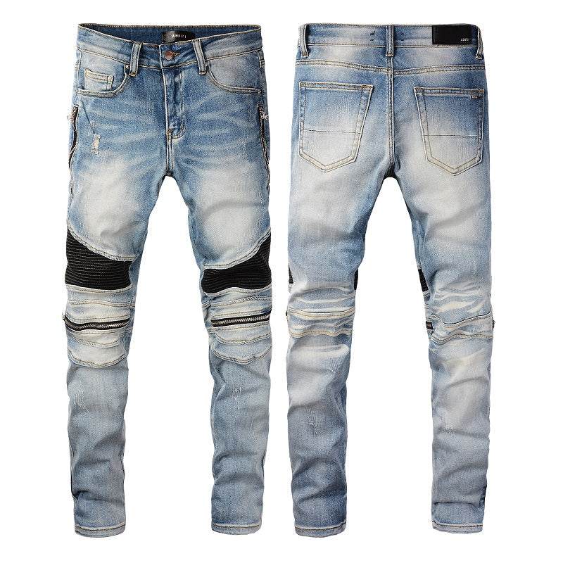 AMIRI Jeans #606 – Slim Fit Distressed Denim