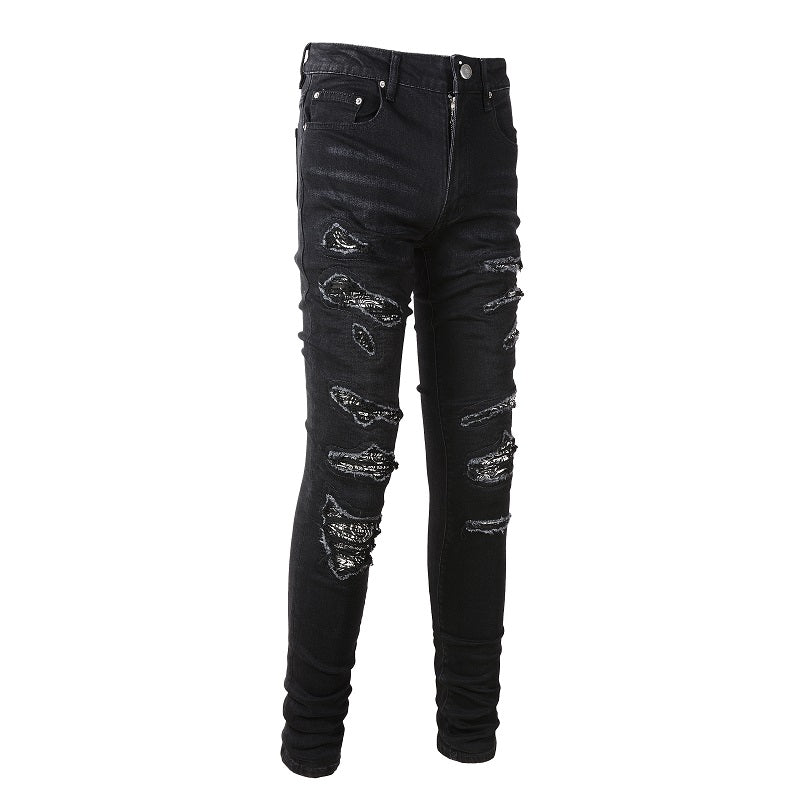 AMIRI Jeans #8669 – Slim Fit Distressed Denim