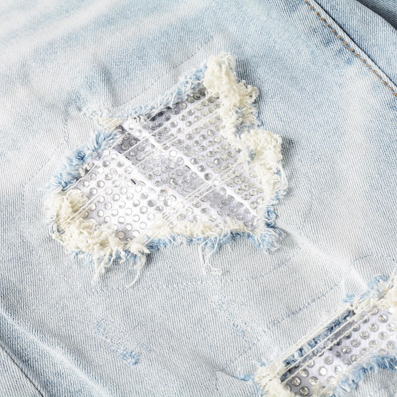 AMIRI Jeans #6808 – Slim Fit Distressed Denim