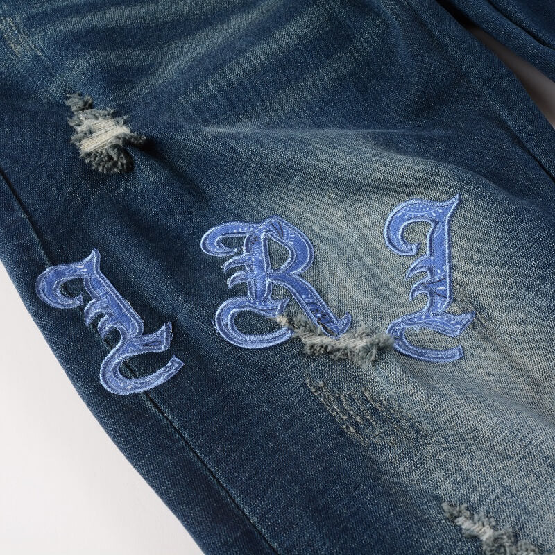 AMIRI Jeans #838 – Slim Fit Distressed Denim