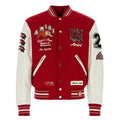 AMIRI Appliquéd Embroidered Varsity Jacket – Leather Sleeves