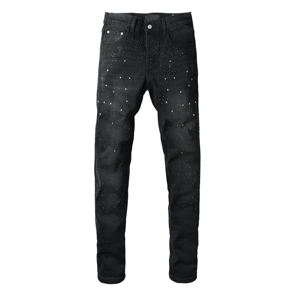 Purple Brand Crystal Diamond Jeans #9130