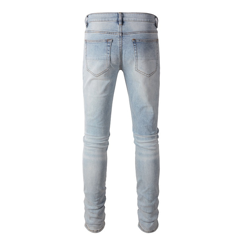 AMIRI Jeans #6808 – Slim Fit Distressed Denim