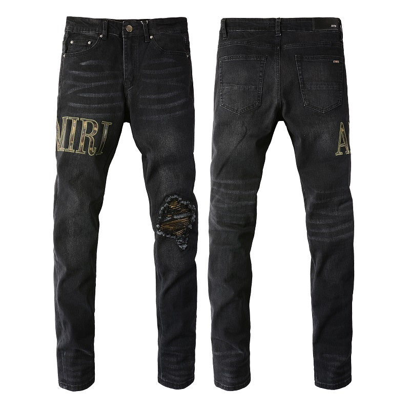 AMIRI Jeans #872 – Slim Fit Distressed Denim